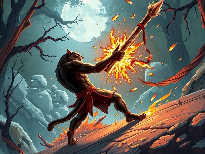 Panther Fantasy Fight Combat Scene